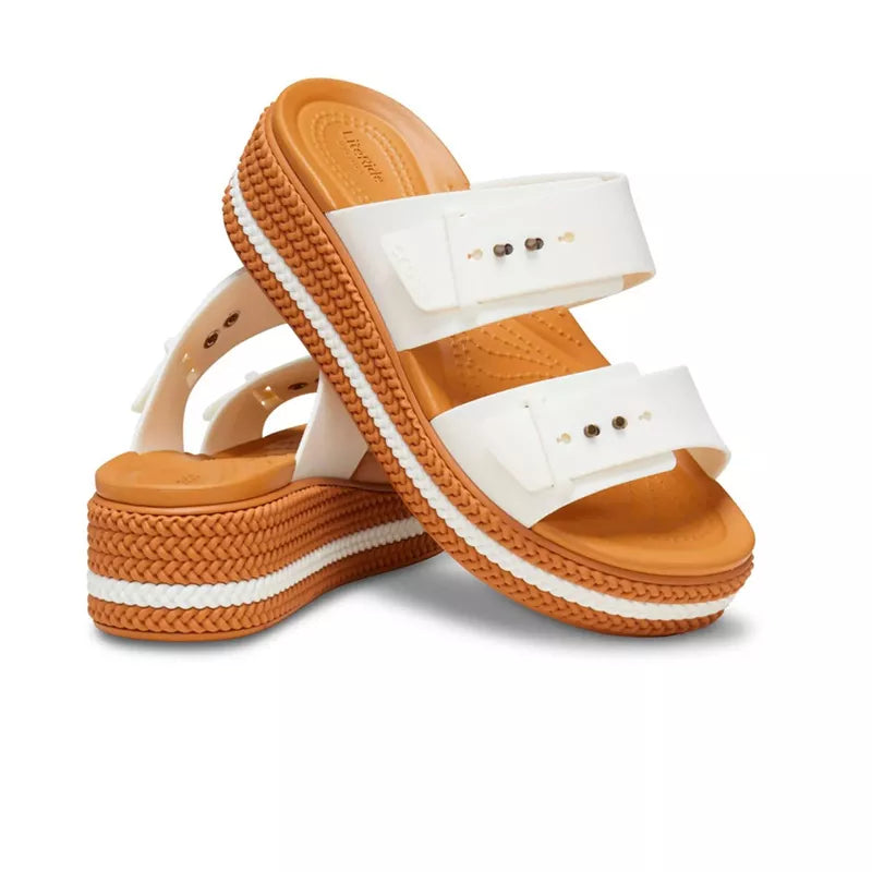 Brooklyn Woven Buckle Sandals - White