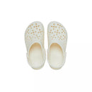 Sandalias tipo zueco clásicas con corte floral - Blanco