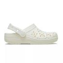 Sandalias tipo zueco clásicas con corte floral - Blanco