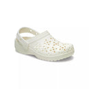 Sandalias tipo zueco clásicas con corte floral - Blanco