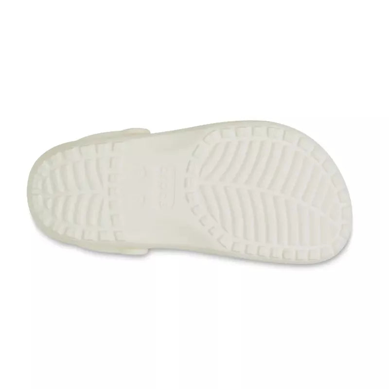 Sandalias tipo zueco clásicas con corte floral - Blanco
