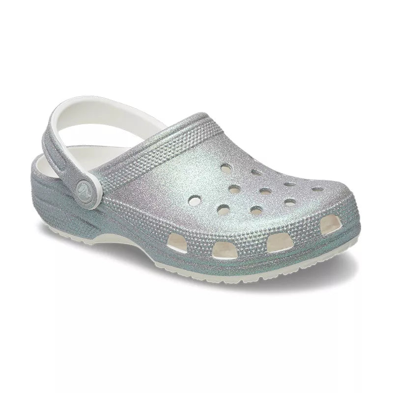 Sandales Classic Iridescent Glitter - Blanc