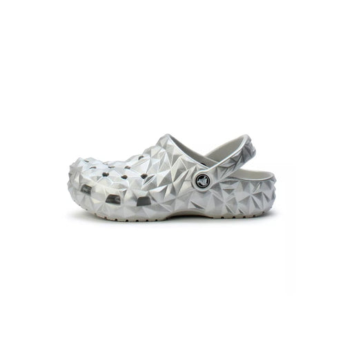 Crocs Classic Metallic Geometric Sandals - Silver