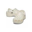 Crocs - Sandales Crocs Classic Plateform Glitter - Blanc