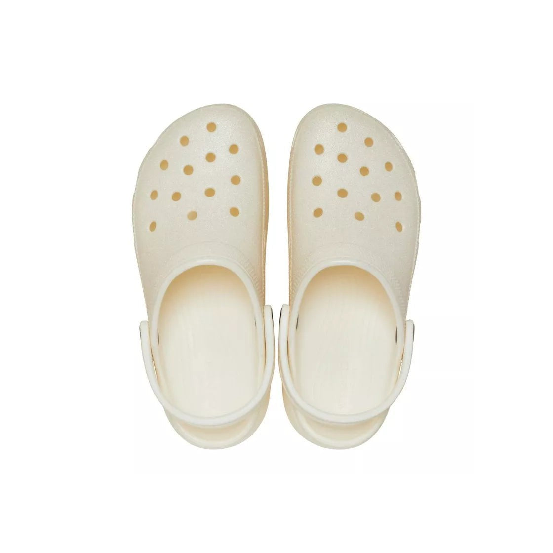 Sandales Crocs Classic Plateform Glitter - Blanc
