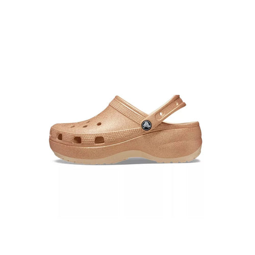 Sandals Crocs Classic Plateform Glitter - Gold