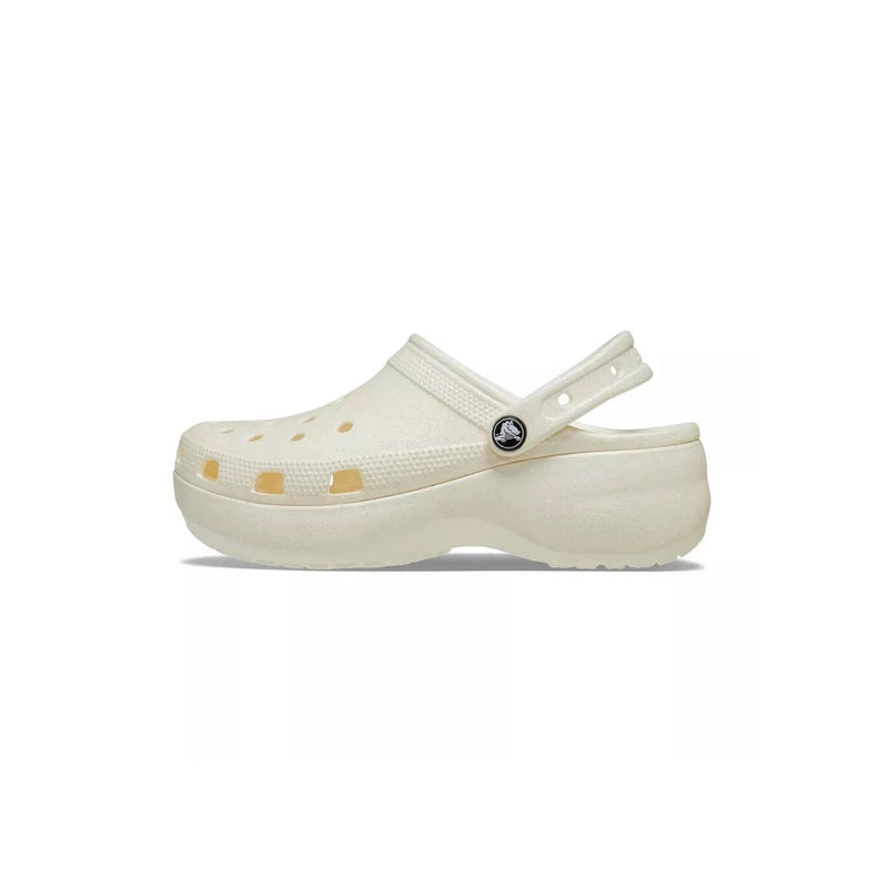 Crocs - Sandales Crocs Classic Plateform Glitter - Blanc
