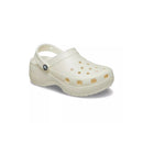 Crocs - Sandales Crocs Classic Plateform Glitter - Blanc