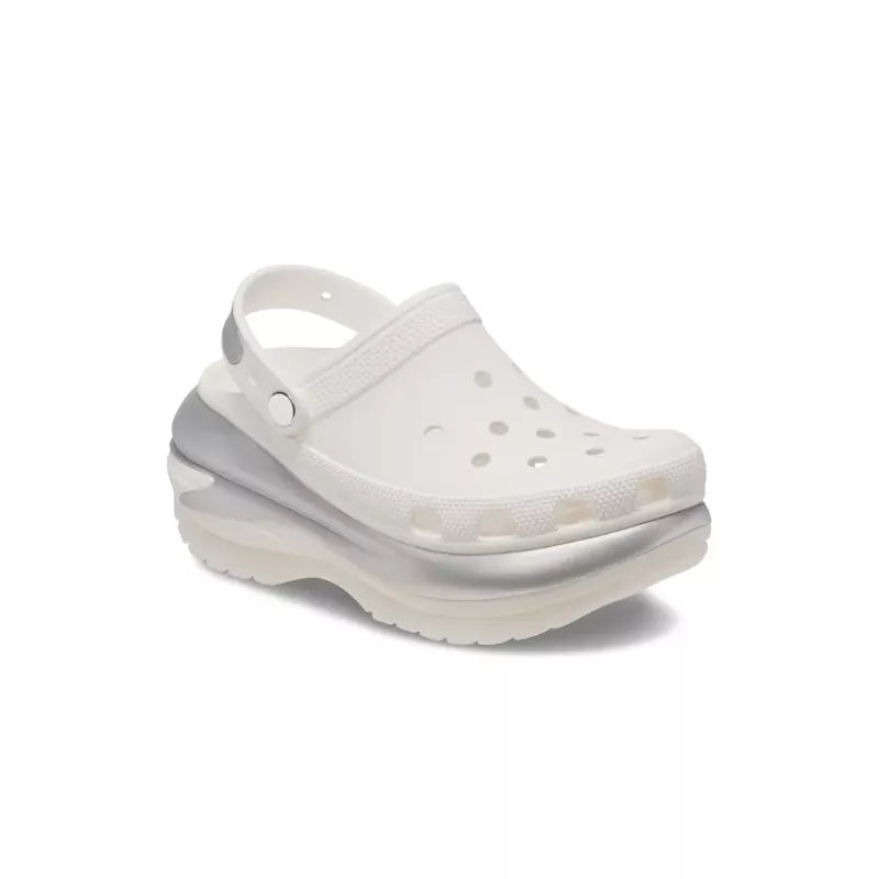 Sandales Mega Crush Metallic Clog - Blanc, Argent