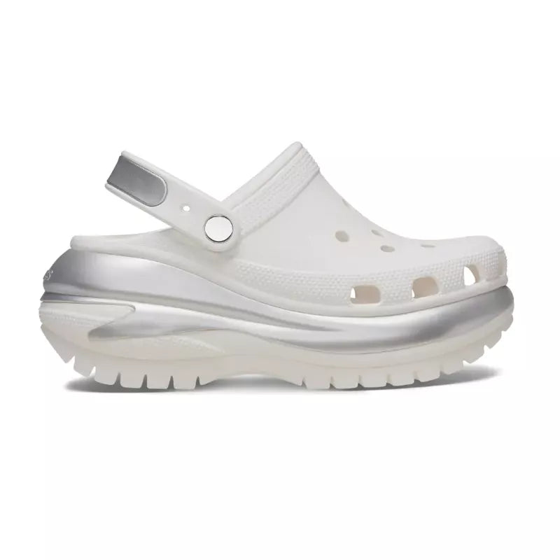 Sandales Mega Crush Metallic Clog - Blanc, Argent