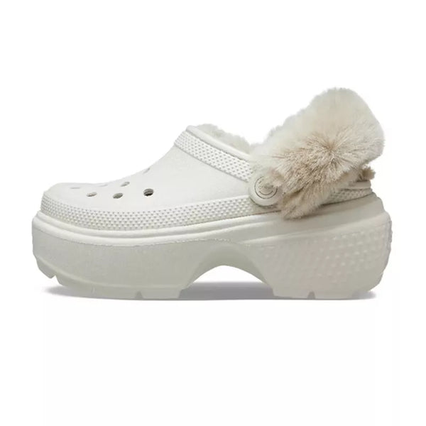 Sandalias tipo zueco con forro Stomp - Blanco