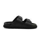 Josephine Over Synthetic Leather Sandals - Black - Women