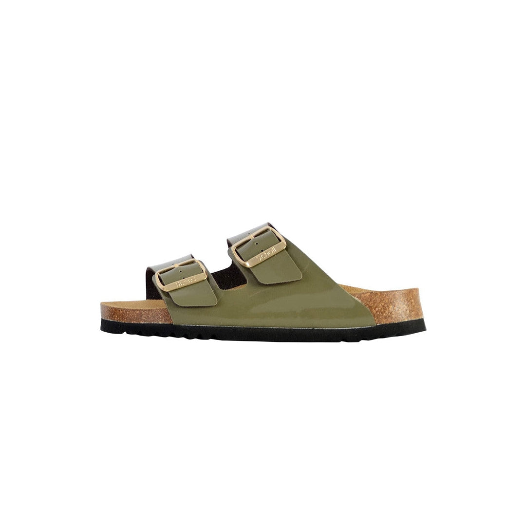 Josephine Patent Synthetic Sandals - Khaki - Women