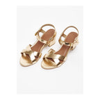 White Sun - Amarok Heeled Sandals - Dark Gold Buff - Gold