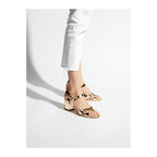 White Sun - Amarok Heeled Sandals - Dark Gold Buff - Gold