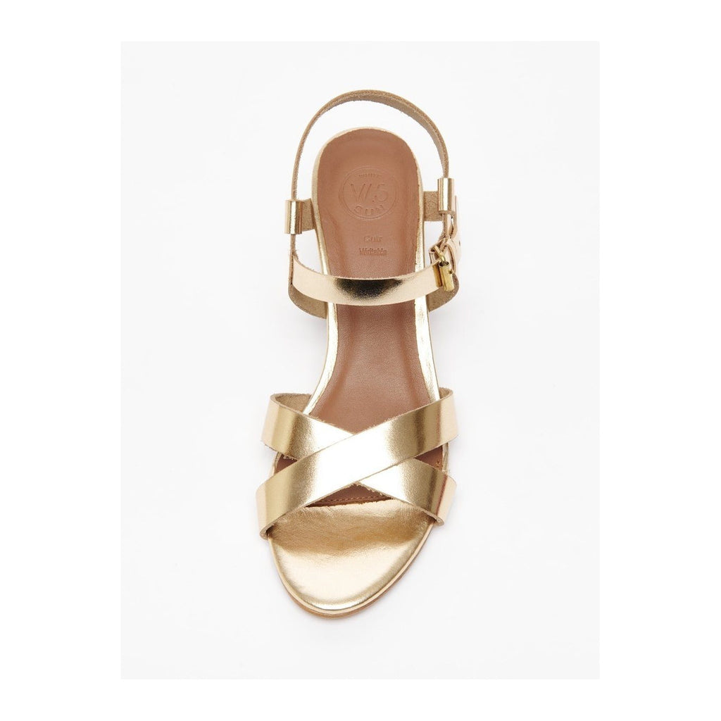 White Sun - Amarok Heeled Sandals - Dark Gold Buff - Gold