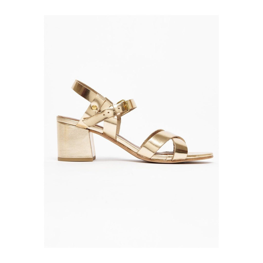 White Sun - Amarok Heeled Sandals - Dark Gold Buff - Gold