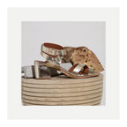 White Sun - Sandales Talon Anaba - Light Gold Crackle Foil - Light Gold