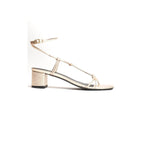 White Sun - Aquene Heel Sandals - Platinum Metallic Nappa - Gold