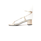 White Sun - Aquene Heel Sandals - Platinum Metallic Nappa - Gold