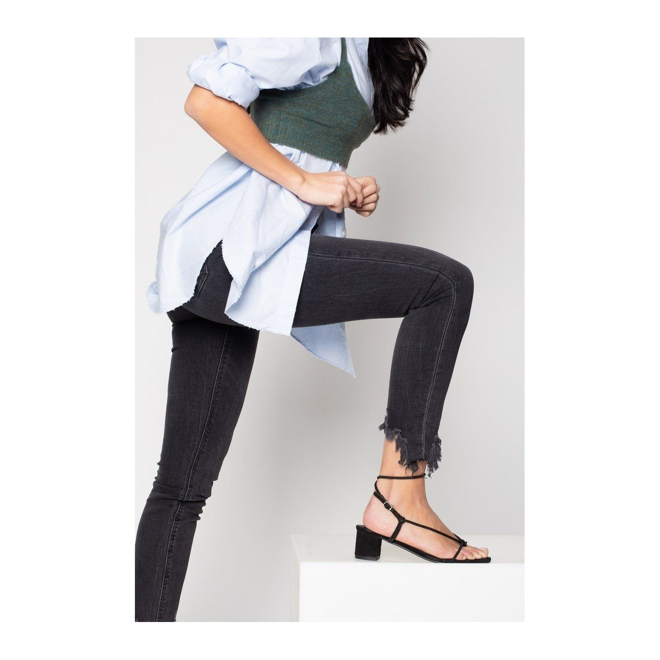 White Sun - Cheyanne Heeled Sandals - Black - Women