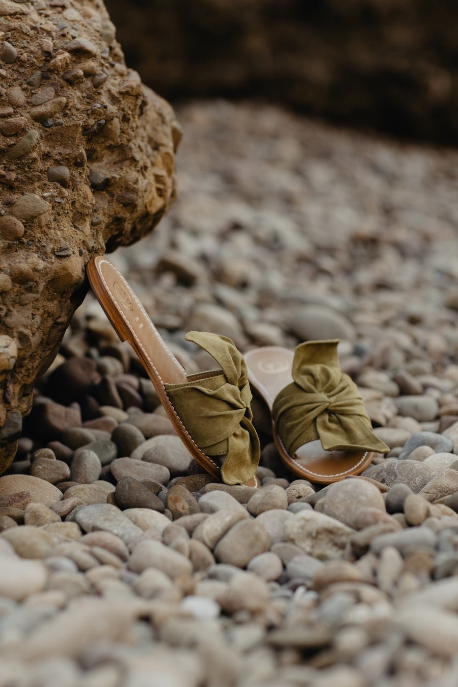 Alba Mules - Olive Goat Suede - Olive