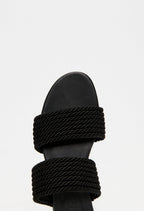 Claudie Pierlot - Open Flat Shoes - Almeria - Black