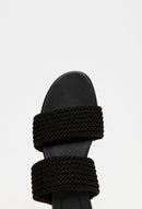 Chaussures Plates Ouvertes - Almeria - Noir