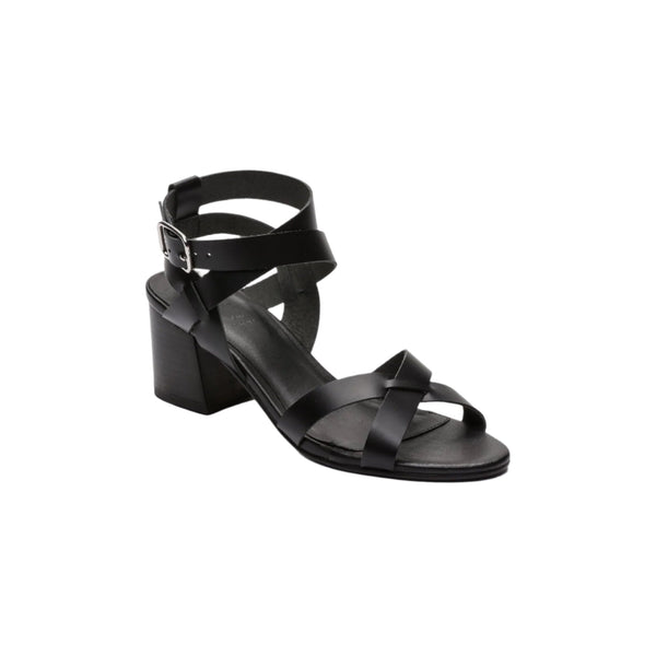 White Sun - Anaba Heeled Sandals - Black Buff - Black