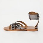White Sun - Ankle Strap Sandals Manoa - Pewter Croco - Women
