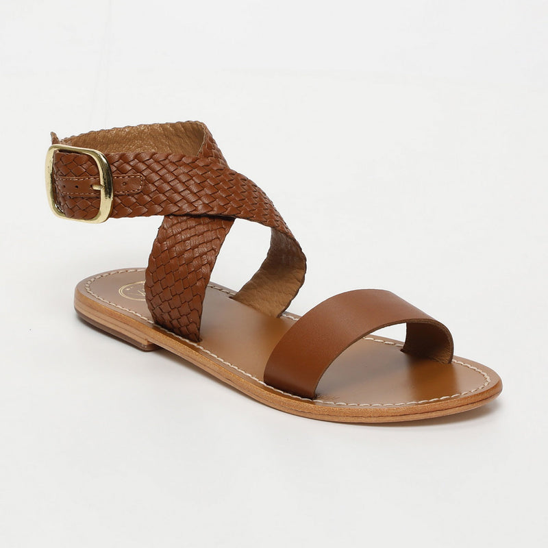 Sol Blanco - Sandalias Tinsley - Piel de Cabra Camel - Camel
