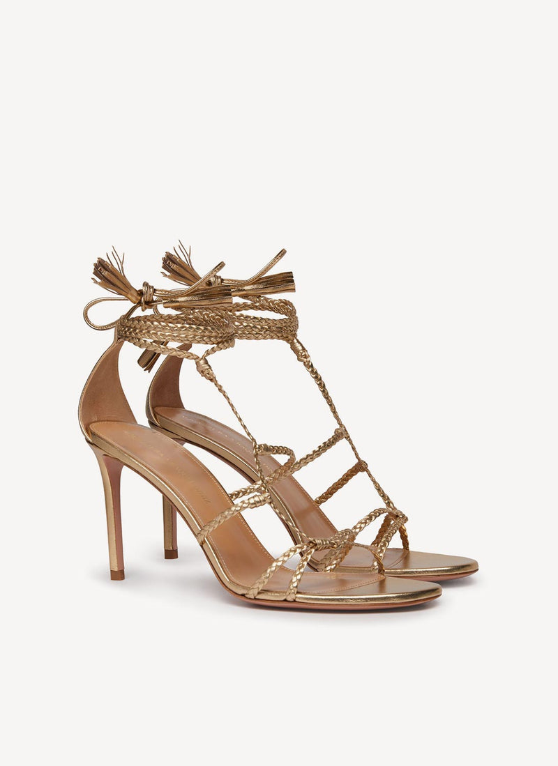 Aquazzura - Sandales Brasilia 85 - Gold - Femme