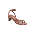White Sun - Cheyenne Heeled Sandals - Brown Sheep Nappa - Brown