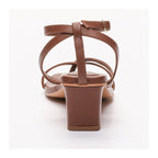 White Sun - Cheyenne Heeled Sandals - Brown Sheep Nappa - Brown