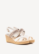 Tommy Hilfiger - Sandales Compensées - Ecru - Femme