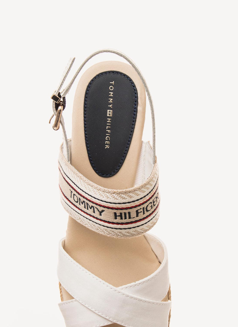 Tommy Hilfiger - Sandales Compensées - Ecru - Femme