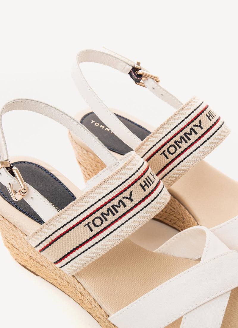 Tommy Hilfiger - Sandales Compensées - Ecru - Femme