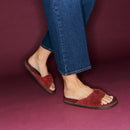 Jeannette Bordeaux leather sandals
