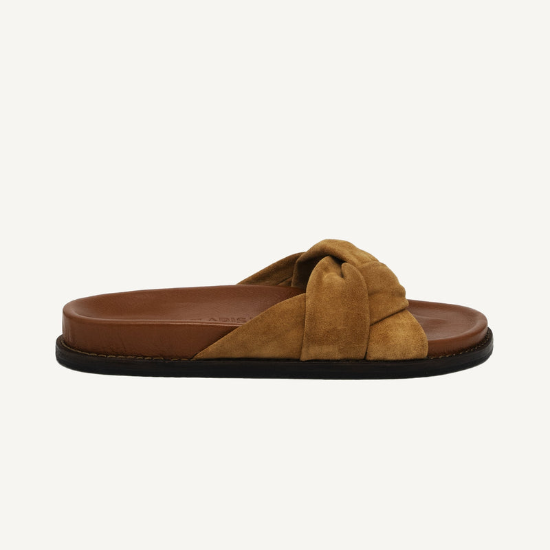 Jeannette Pecan Leather Sandals