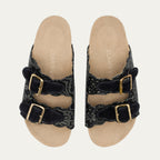 Sandales Cuir Nappa Noir Odette Bandana