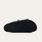 Sandales Cuir Nappa Noir Odette Bandana