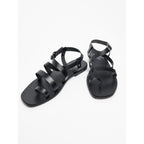White Sun - Ahoura Sandals - Black Buff - Black