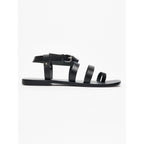 White Sun - Ahoura Sandals - Black Buff - Black