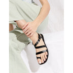 White Sun - Ahoura Sandals - Black Buff - Black