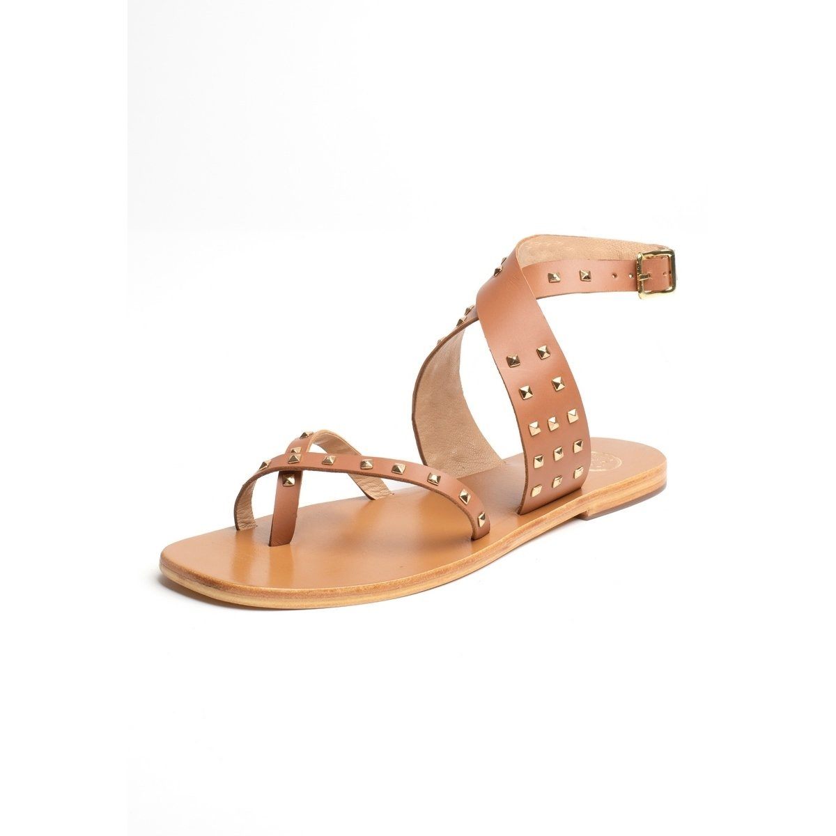White Sun - Aida Toe-Post Sandals - Camel - Women