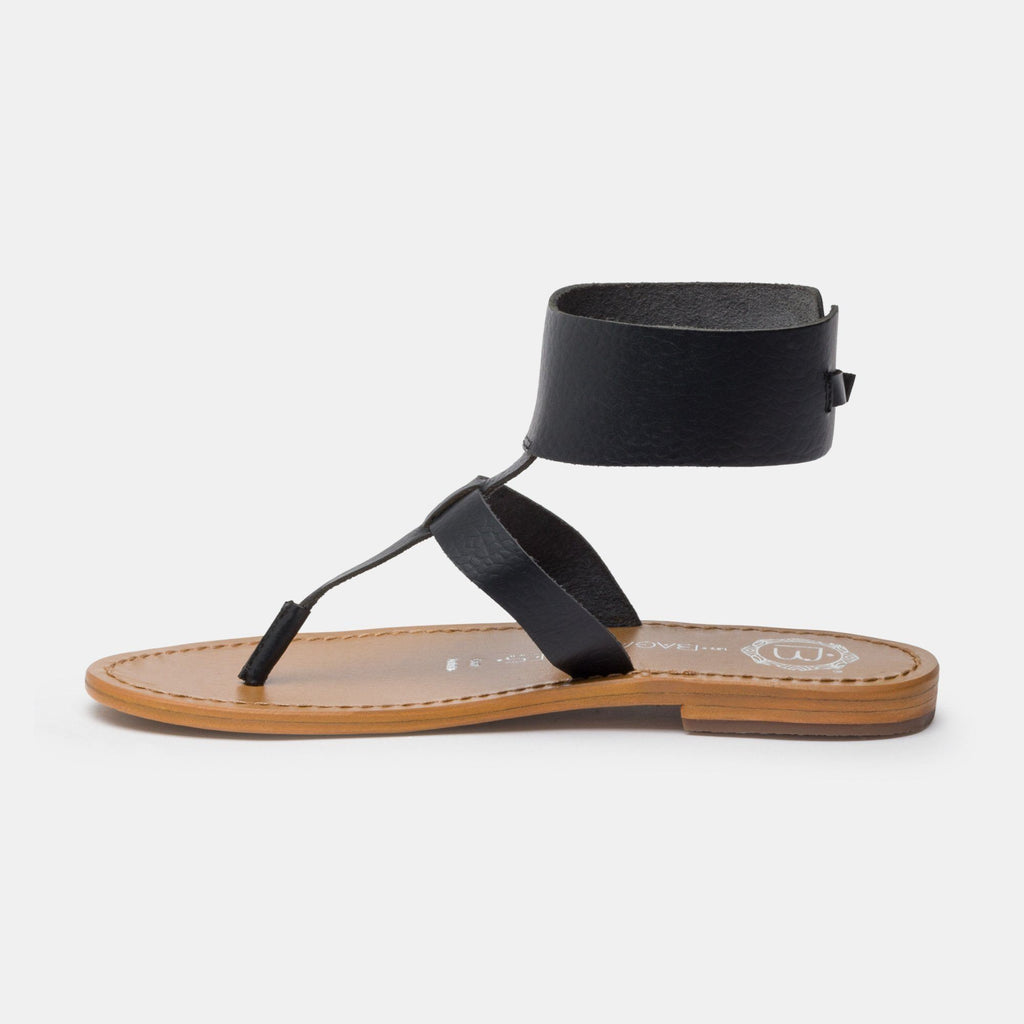 Les Bagatelles - Brooklyn Toe Strap Sandals - Black