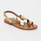 White Sun - Devakali Sandals - Dark Gold Buff - Dark Gold