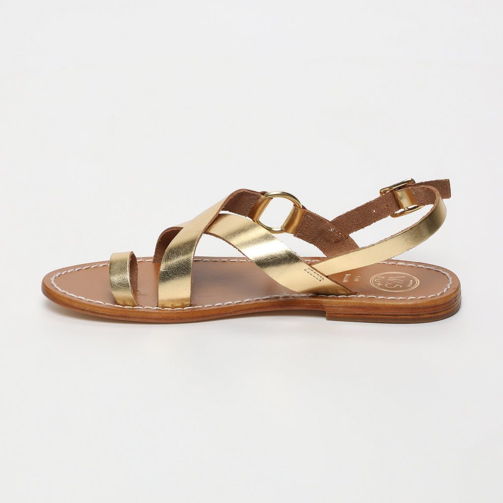 White Sun - Devakali Sandals - Dark Gold Buff - Dark Gold