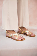 Sol Blanco - Sandalias Devakali - Buff Dorado Oscuro - Dorado Oscuro