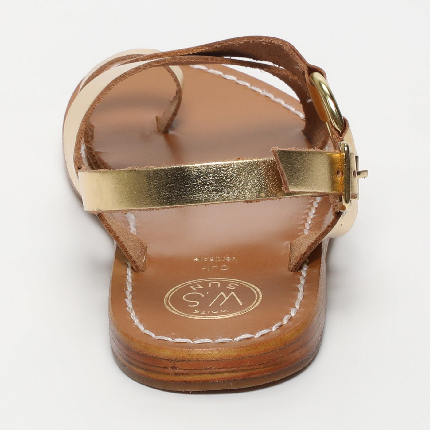 White Sun - Devakali Sandals - Dark Gold Buff - Dark Gold